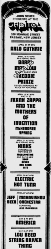 19/04/1975Capitol theater, Passaic, NJ